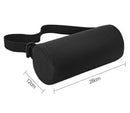 Grey Portable McKenzie Method Ergonomic Lumbar Support Roll - Adjustable Memory Foam Cylinder Pillow with Breathable Cover