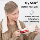 Black USB Powered Graphene Rapid Heated Scarf - 80 x 10 CM Washable Winter Thermal Wrap with 3-Level Temp for Cervical Support & Pain Relief