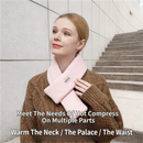 Grey USB Powered Graphene Rapid Heated Scarf - 80 x 10 CM Washable Winter Thermal Wrap with 3-Level Temp for Cervical Support & Pain Relief