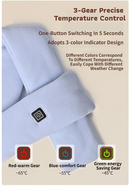 Grey USB Powered Graphene Rapid Heated Scarf - 80 x 10 CM Washable Winter Thermal Wrap with 3-Level Temp for Cervical Support & Pain Relief