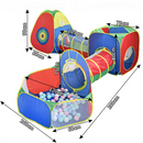 5-in-1 Kids' Pop-Up Foldable Play Tent & Adventure Tunnel Set - Giant Indoor/Outdoor Playpark with Ball Pit & Basketball Hoop