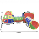 4-in-1 Kids' Pop-Up Foldable Play Tent & Adventure Tunnel Set - Giant Indoor/Outdoor Playpark with Ball Pit & Basketball Hoop