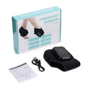 Black Wireless Rechargeable Heated Ankle Massager - 3 Heat Levels & 3 Vibrating Intensities Foot Joint Wrap for Pain Relief and Recovery
