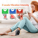 Black Wireless Rechargeable Heated Ankle Massager - 3 Heat Levels & 3 Vibrating Intensities Foot Joint Wrap for Pain Relief and Recovery