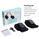 2-Pack Black Wireless Rechargeable Heated Ankle Massager - 3 Heat Levels & 3 Vibrating Intensities Foot Joint Wrap for Pain Relief and Recovery