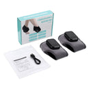 2-Pack Grey Wireless Rechargeable Heated Ankle Massager - 3 Heat Levels & 3 Vibrating Intensities Foot Joint Wrap for Pain Relief and Recovery