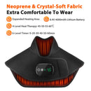Black Wireless Large Coverage Heated Shoulder & Neck Wrap - TypeC Rechargeable Thermal Therapy Shawl with 4 Temp Levels & 5 Timers