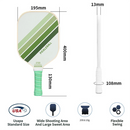 Green Striped Fiberglass Pickleball Paddle with Neoprene Protective Cover - Shock Absorbing Honeycomb Core & Anti-Slip Grip - USAPA Standard Lightweight Sports Racket