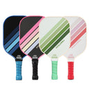 Green Striped Fiberglass Pickleball Paddle with Neoprene Protective Cover - Shock Absorbing Honeycomb Core & Anti-Slip Grip - USAPA Standard Lightweight Sports Racket