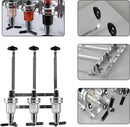 Professional Wall-Mounted Alcohol Tot Dispenser (4 Head) - Heavy Duty Adjustable Metal Wine Rack Decor with Spring-Loaded Bottle Holder