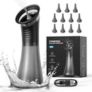 E80 Professional Electric Ear Irrigation and Ear Wax Removal Kit - Type-C Charging, 3 Pressure Levels, 2-in-1 230ML Sewage & Shimizu Tank & 12 Specialized Nozzles(4pcs 1-hole Nozzles +4pcs 3-hole Nozzles + 4pcs 5-hole Nozzles)