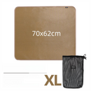 70 x 62 CM XL Size Fireproof Outdoor Mat with Storage Bag - Silicone Coated Heat Resistant, Fire Pit Protector & BBQ Table Heat Shield