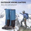 Black Breathable Nylon Waterproof Hiking Leg Gaiters and Snow Boot Gaiters (Fleece Lining) - Unisex Adjustable Sand & Mud Protection for Mountaineering & Desert Trekking, S Size
