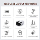 White Portable Electric Hand Massager - USB-C Rechargeable, Airbag Compression, Graphene 42℃ Constant Heating & 5 Levels Intensity for Everyday Use and Arthritis Carpal Tunnel Relief