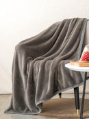 3-in-1 Envelope Folding Travel Blanket / Pillow / Wearable Snap-on Shawl - Soft Thickened 230GSM Flannel Nap Blanket for Airplane, Office and Home, Space Saving & Machine Washable, Coffee 40 x 60 inch