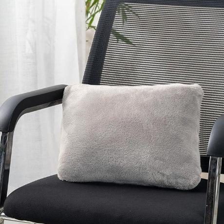 3-in-1 Envelope Folding Travel Blanket / Pillow / Wearable Snap-on Shawl - Soft Thickened 230GSM Flannel Nap Blanket for Airplane, Office and Home, Space Saving & Machine Washable, Coffee 40 x 60 inch