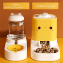 Green  Cat & Dog Automatic Feeder & Waterer Set – 2-in-1 Dry & Wet Separation Station with 2200ml Food & 1000ml Water Capacity