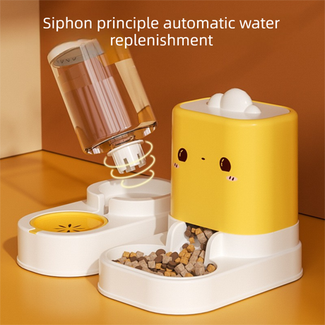 Green  Cat & Dog Automatic Feeder & Waterer Set – 2-in-1 Dry & Wet Separation Station with 2200ml Food & 1000ml Water Capacity