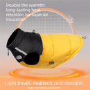 Yellow  M  Size  Dog Clothing — Warm, Thickened Cotton Jacket for Autumn & Winter; Waterproof Pet Vest — Reflective Safety Design, Leash-Compatible