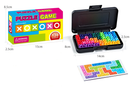 Black Rectangular Smart XO Puzzle — A portable logic game suitable for both children and adults, featuring numerous levels and crafted from ABS material.