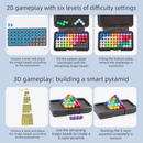 Black Rectangular Smart XO Puzzle — A portable logic game suitable for both children and adults, featuring numerous levels and crafted from ABS material.