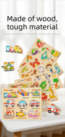 Puzzle Board for Toddlers - Early Learning Shape Sorter & Hand-Eye Coordination Toy for Kids 3+, Educational & Durable【Vegetable Style】