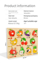 Puzzle Board for Toddlers - Early Learning Shape Sorter & Hand-Eye Coordination Toy for Kids 3+, Educational & Durable【Vegetable Style】