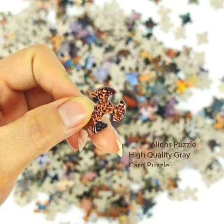 3 PCS 1000 Piece Jigsaw Puzzle for Adults - Animal & Landscape Art Design, Stress Relief Brain Game - Premium Quality Paper Puzzle for Teens Adults Ages 14+ 【Space+home+lake】