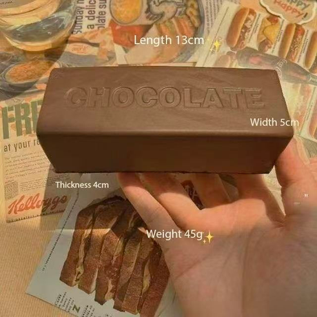 Chocolate Super Wet Soft Milk Bar Squishy Toy, Slow Rising PU Stress Relief Squeeze Stick, Ultra Soft Finger Sucking Decompression Toy,  Fidget Sensory Toy for Kids Adults Ages 6+