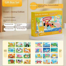 2-pce Kids 3D EVA Foam Sticker Art Kit - Princess Theme DIY Craft Activity Set with 12 Designs, Self-Adhesive Pre-Cut Shapes, Creative Handmade Gift Box for Girls Ages 4+ Preschool Educational Toy【Animals+ Oceans】