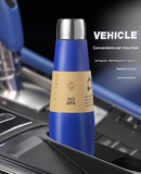 2-piece White and Black Premium 304 Stainless Steel Vacuum Insulated Water Bottle - 532ml Large Capacity Sports Flask with 12-24 Hour Thermal Retention, Leak-Proof Portable Travel Mug for Gym, Office, Car and Outdoor Activities