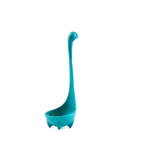 Blue Nessie Ladle Loch Ness Monster Soup Spoon Cute Dinosaur Shaped Standing Ladle Food-Grade Nylon Kitchen Utensil  Handle Heat Resistant 0-120C Funny Cooking Gadget Gift for Home Cooks