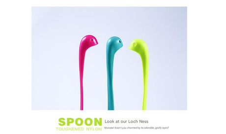 Blue Nessie Ladle Loch Ness Monster Soup Spoon Cute Dinosaur Shaped Standing Ladle Food-Grade Nylon Kitchen Utensil  Handle Heat Resistant 0-120C Funny Cooking Gadget Gift for Home Cooks