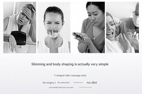 Aureate 3D Face Roller Massager V-Shaped Lifting Tool - Double Ball Facial Massage Device for Skin Tightening Wrinkle Reduction Jawline Contouring Beauty Care