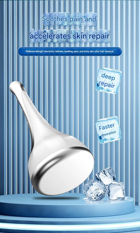White Flat-Surface Ice  Cold Therapy Facial Tool - Mini Ice Hammer Cryo Stick for Pore Shrinking Skin Soothing Sunburn Relief - Reusable ABS+PC Cooling Massager
