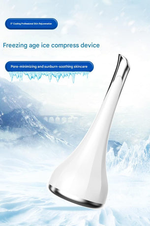 Pink Flat-Surface Ice  Cold Therapy Facial Tool - Mini Ice Hammer Cryo Stick for Pore Shrinking Skin Soothing Sunburn Relief - Reusable ABS+PC Cooling Massager