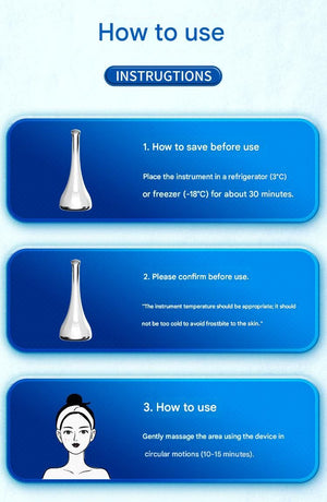 Pink Flat-Surface Ice  Cold Therapy Facial Tool - Mini Ice Hammer Cryo Stick for Pore Shrinking Skin Soothing Sunburn Relief - Reusable ABS+PC Cooling Massager