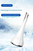2-piece White and Pink Flat-Surface Ice  Cold Therapy Facial Tool - Mini Ice Hammer Cryo Stick for Pore Shrinking Skin Soothing Sunburn Relief - Reusable ABS+PC Cooling Massager