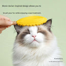 2-piece Green and Yellow Pet Durian Massage Grooming Brush - TPR Double-Sided Deshedding Comb for Cats Dogs - Gentle Pet SPA Grooming Tool