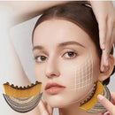 Zebra print Lymphatic Contour Face Brush - Curved Facial Eye Neck Massage Tool - Nylon Bristle Body Brush for Skin Tightening Circulation Detox - Plastic Handle Dry Brushing