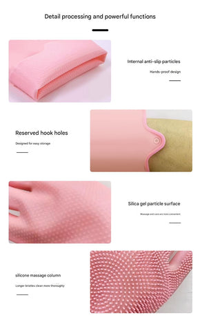 Orange Silicone Pet Bathing Gloves - Pink Double-Sided Design for Cats and Dogs - Gentle Massage, Easy Lather, Durable and Waterproof, Ideal for Pet Grooming and Home Use