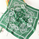 Black and white Women's 70cm Square Scarf - Bohemian Paisley & Vintage Print Collection - Lightweight Satin Feel, Versatile Neck Tie, Head Wrap, Bag Accent, Everyday Elegance, Gift Ready