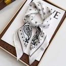 Bohemian Blue Women's 70cm Square Scarf - Bohemian Paisley & Vintage Print Collection - Lightweight Satin Feel, Versatile Neck Tie, Head Wrap, Bag Accent, Everyday Elegance, Gift Ready