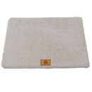 Silver-gray XL size Pet Dog Bed Mat - Plush Short Fur Cover with Wave Foam Padding - Washable Removable Cover, Non-Slip Base, Warm Winter Cushion for Dogs and Cats, Multiple Sizes