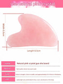 2-piece White Natural   Gua Sha Facial Tool - Hand-Polished Stone Massage Board for Face and Neck, Cooling Skincare Ritual, Easy Daily Use, Gift Ready