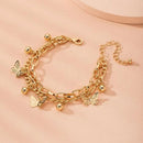 Aureate Butterfly Charm Layered Chain Bracelet - Gold and Silver Alloy Finish - Adjustable Double Strand Design, Lightweight Everyday Wear, Gift Ready，Gift Box Set