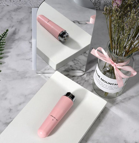 Pink Electric Eye Massager Pen - Vibration Massage Wand for Eye Area, Face, and Neck - Battery Operated Skincare Tool（Batteries not included）, Compact Daily Use, Gift Ready