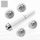 White Electric Eye Massager Pen - Vibration Massage Wand for Eye Area, Face, and Neck - Battery Operated Skincare Tool（Batteries not included）, Compact Daily Use, Gift Ready