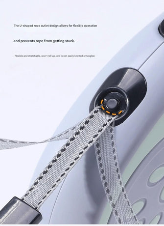 Blue Automatic Retractable Dog Leash -  5M Extendable Lead with One-Handed Brake Lock - ABS Casing, Ergonomic Grip, Tangle-Free Nylon Tape, Outdoor Walking Essential