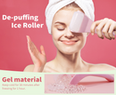 2-piece Light Blue Face Ice Roller with Gel Cooling Head and Gua Sha Board- Reusable PP and Gel Cold Massage Tool for De-Puffing, Soothing, and Refreshing Skin, Easy to Freeze, Comfortable Grip, Daily Skincare Essential